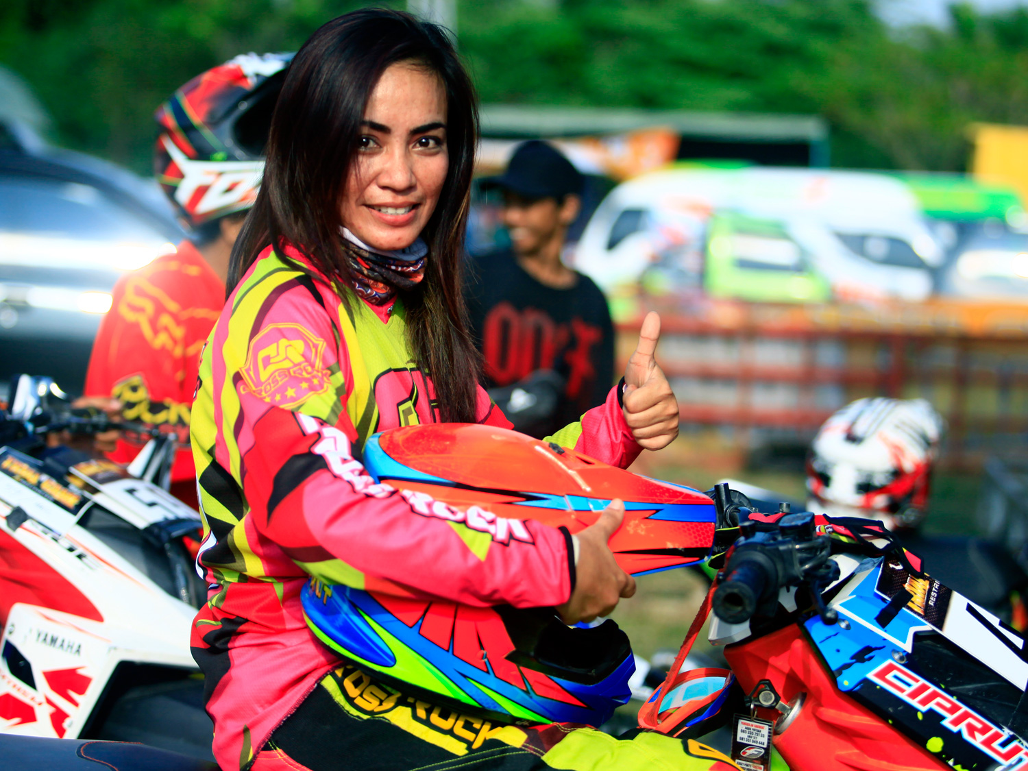 Di kelas skuter matic Trial Game seri 6 ada peserta pembalap perempuan yang mengikuti kejuaraan ini
